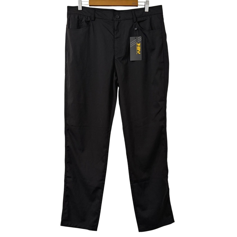 TBY Travel Together With You Mens Pants Trousers Size 34 Black Straight Leg NEW